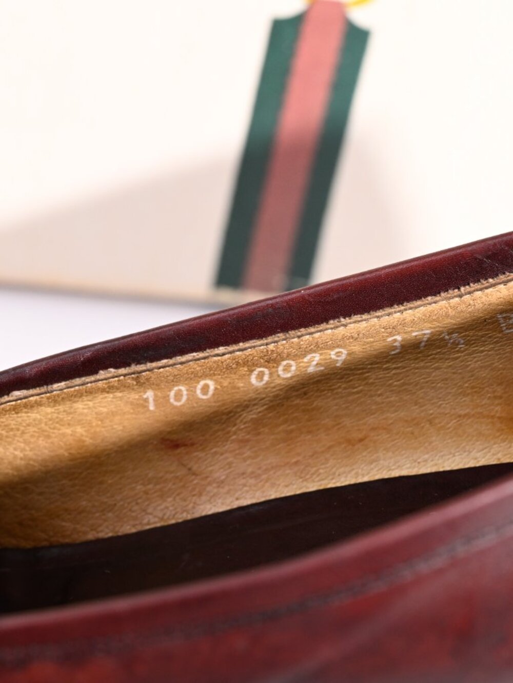 Vintage Gucci burgundy leather horsebit low-heel pumps with box size 7.5 - Picture 5 of 14